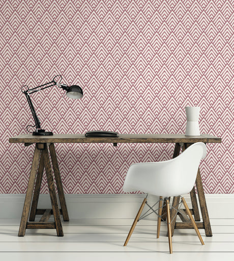 A-Street Prints 2625-21829 Vertex Burgundy Diamond Geometric Wallpaper