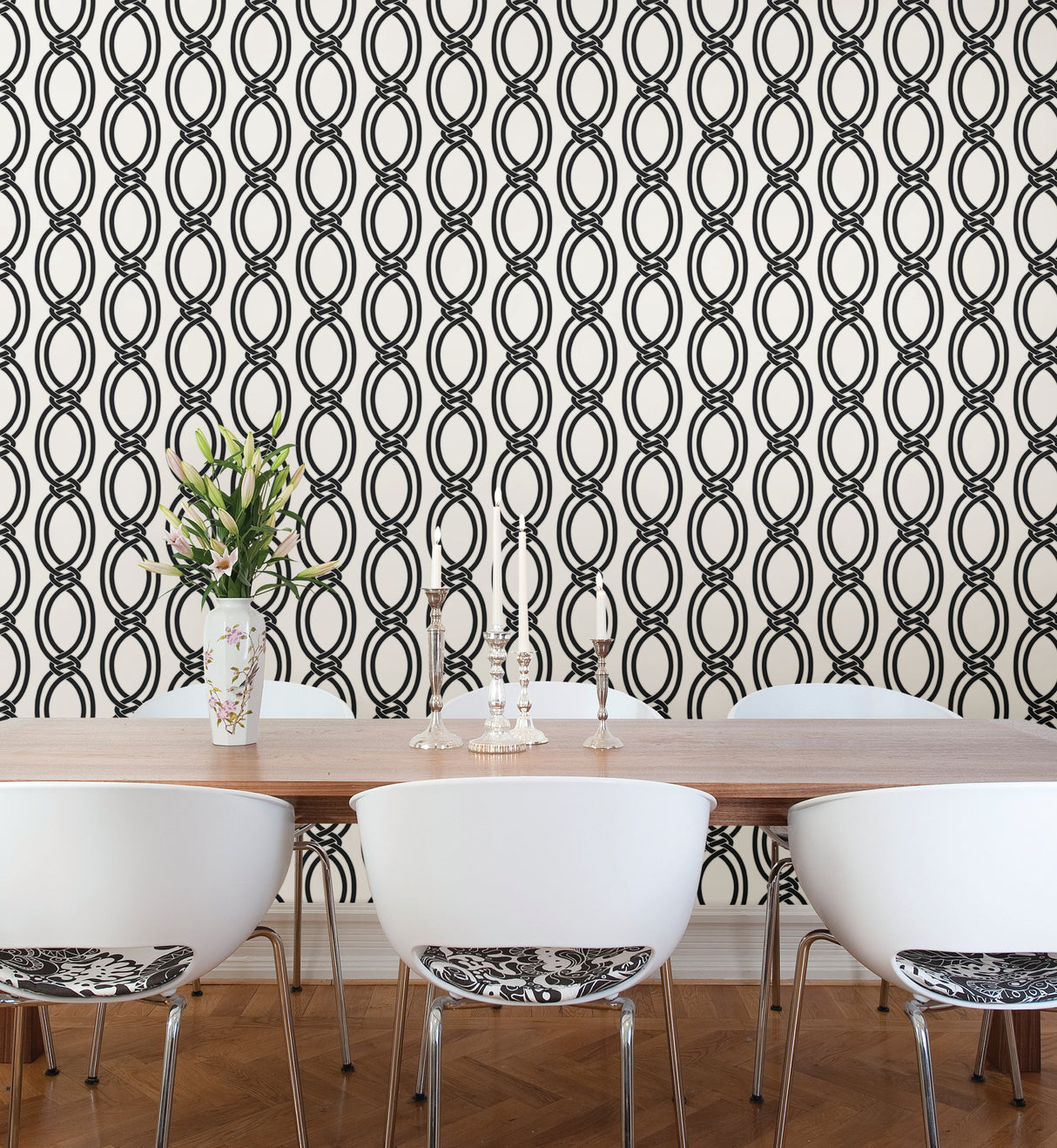 A-Street Prints 2625-21834 Infinity Black Geometric Stripe Wallpaper