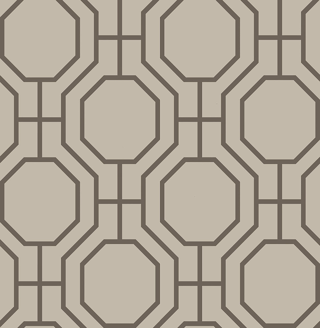 A-Street Prints 2625-21845 Circuit Taupe Modern Ironwork Wallpaper