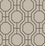 A-Street Prints 2625-21845 Circuit Taupe Modern Ironwork Wallpaper