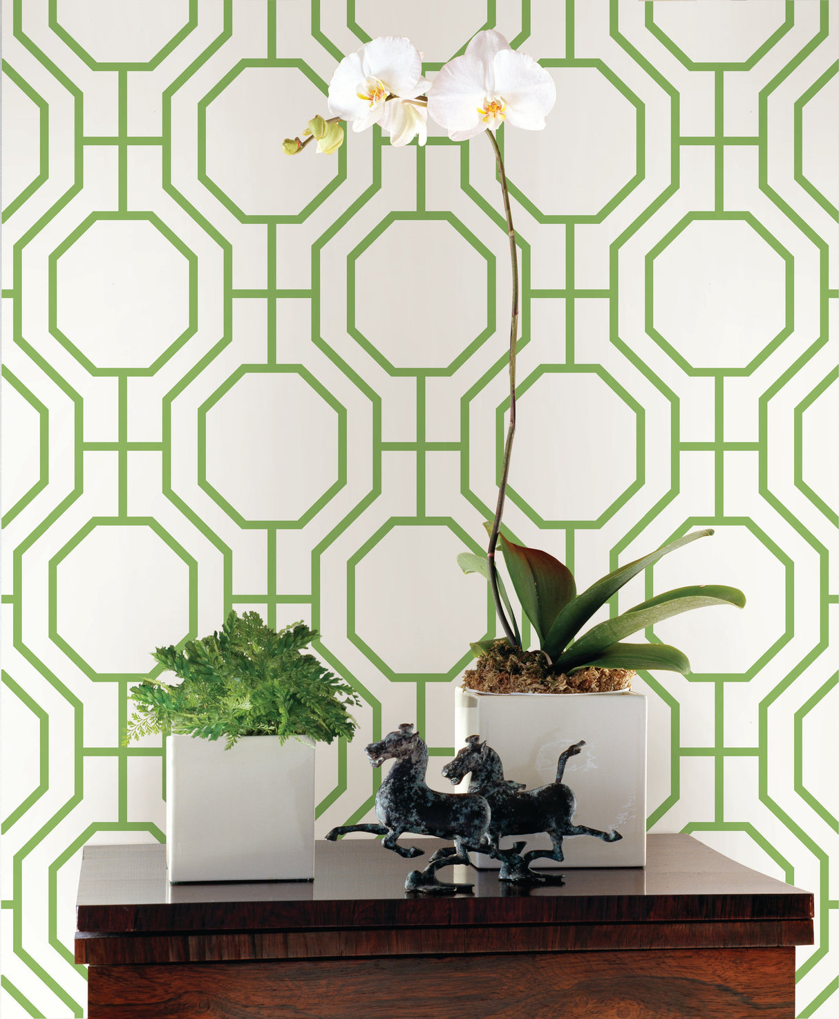 A-Street Prints 2625-21846 Circuit Green Modern Ironwork Wallpaper