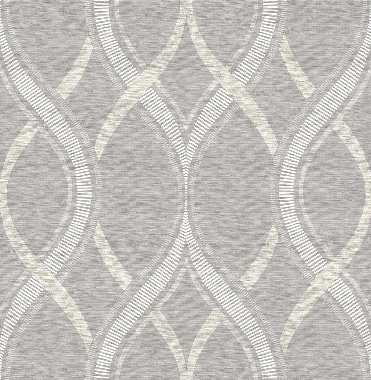 A-Street Prints 2625-21850 Frequency Grey Ogee Wallpaper