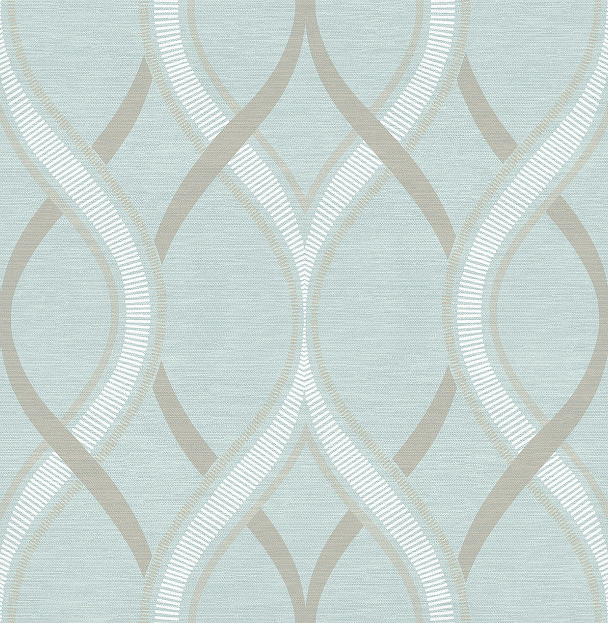 A-Street Prints 2625-21851 Frequency Turquoise Ogee Wallpaper