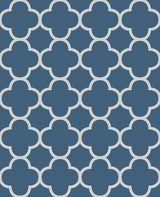 A-Street Prints 2625-21855 Origin Blue Quatrefoil Wallpaper