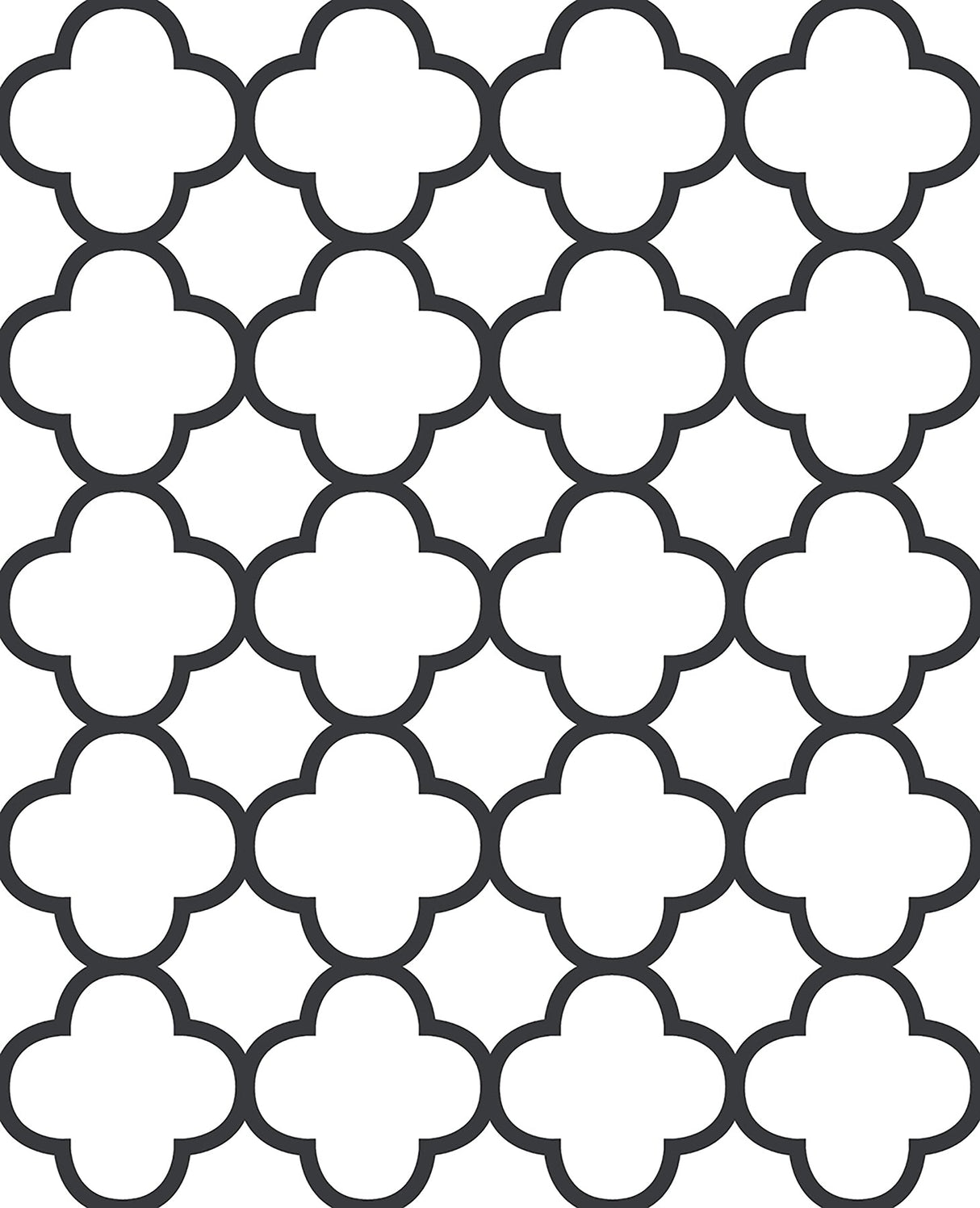 A-Street Prints 2625-21858 Origin Black Quatrefoil Wallpaper