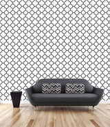 A-Street Prints 2625-21858 Origin Black Quatrefoil Wallpaper