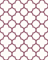 A-Street Prints 2625-21859 Origin Burgundy Quatrefoil Wallpaper