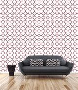 A-Street Prints 2625-21859 Origin Burgundy Quatrefoil Wallpaper