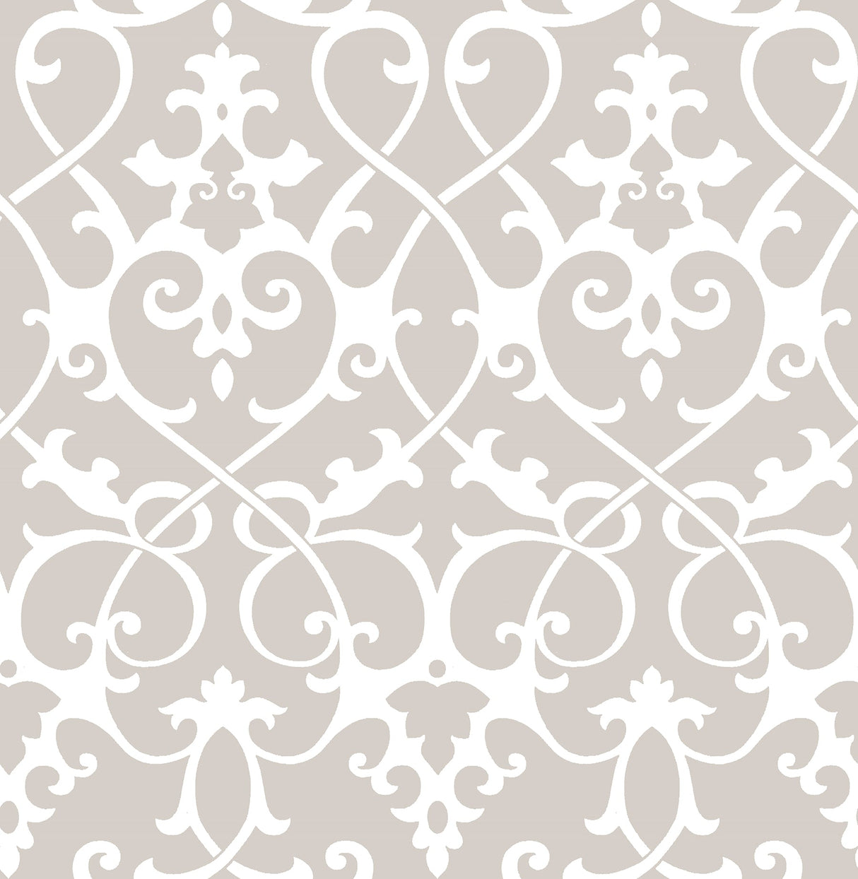 A-Street Prints 2625-21867 Axiom Taupe Ironwork Wallpaper