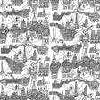 Schumacher Views Of Paris Black On White Fabric - Eade's Wallpaper