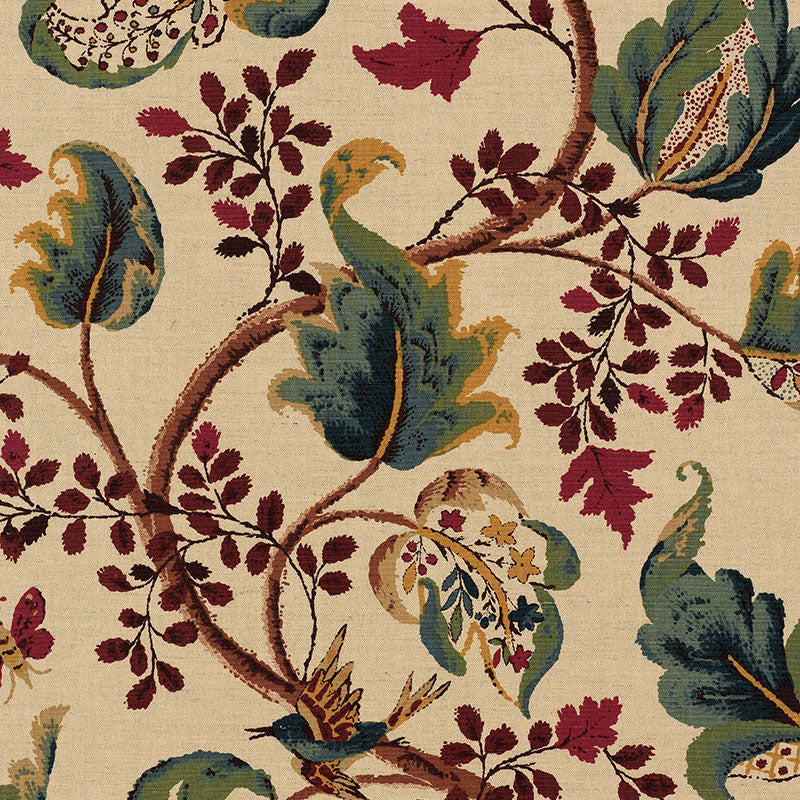 Schumacher Fox Hollow Document Natural Fabric