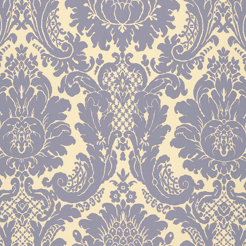 Schumacher Harmon Manor Ii Blue Fabric