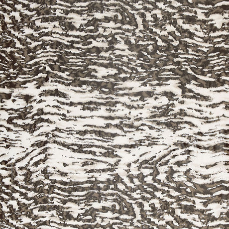 Schumacher Serengeti Silk Black & White Fabric - Eade's Wallpaper