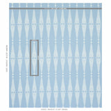 Schumacher Fern Tree Ivory & Sky Fabric
