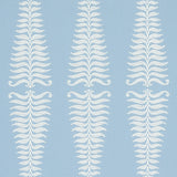 Schumacher Fern Tree Ivory & Sky Fabric
