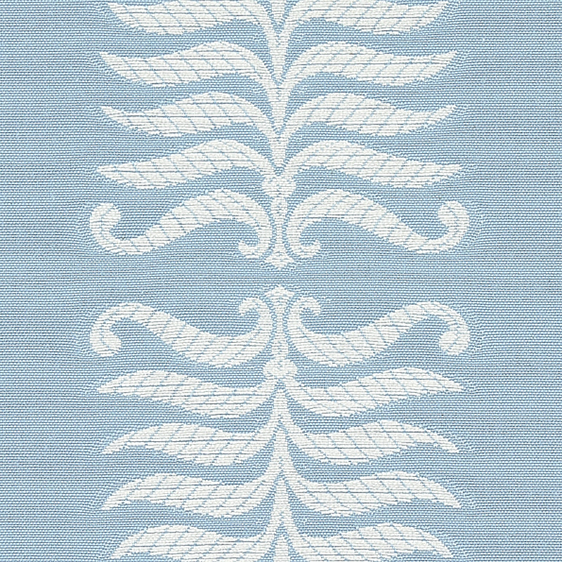 Schumacher Fern Tree Ivory & Sky Fabric