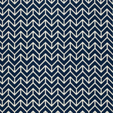 Schumacher Chevron Print Navy Fabric