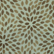 Schumacher Kiku Silk Velvet Aqua & Cocoa Fabric - Eade's Wallpaper