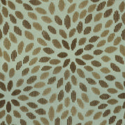Schumacher 2644280 KIKU SILK VELVET in AQUA & COCOA Fabric -