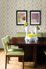 A-Street Prints 2656-004007 Banning Stripe Green Geometric Wallpaper