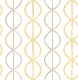 A-Street Prints 2656-004008 Banning Stripe Honey Geometric Wallpaper