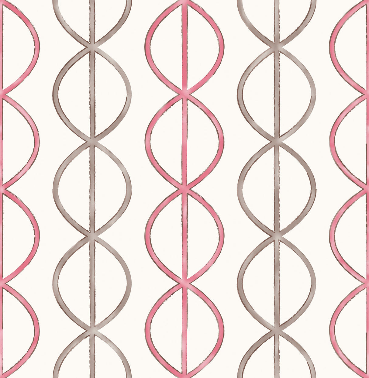 A-Street Prints 2656-004009 Banning Stripe Pink Geometric Wallpaper