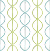 A-Street Prints 2656-004010 Banning Stripe Aqua Geometric Wallpaper