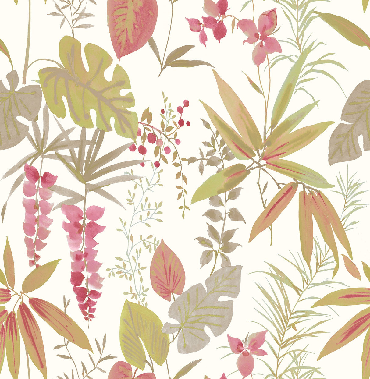 A-Street Prints 2656-004014 Descano Flower Pink Botanical Wallpaper