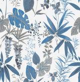 A-Street Prints 2656-004016 Descano Flower Blue Botanical Wallpaper