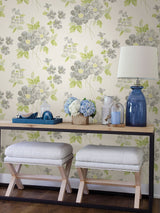 A-Street Prints 2656-004021 Claressa Grey Floral Wallpaper