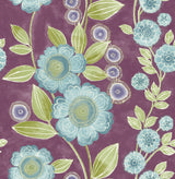 A-Street Prints 2656-004034 Bloom Plum Floral Wallpaper