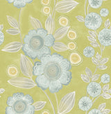 A-Street Prints 2656-004035 Bloom Green Floral Wallpaper