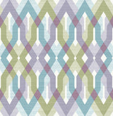 A-Street Prints 2656-004040 Harbour Lavender Lattice Wallpaper