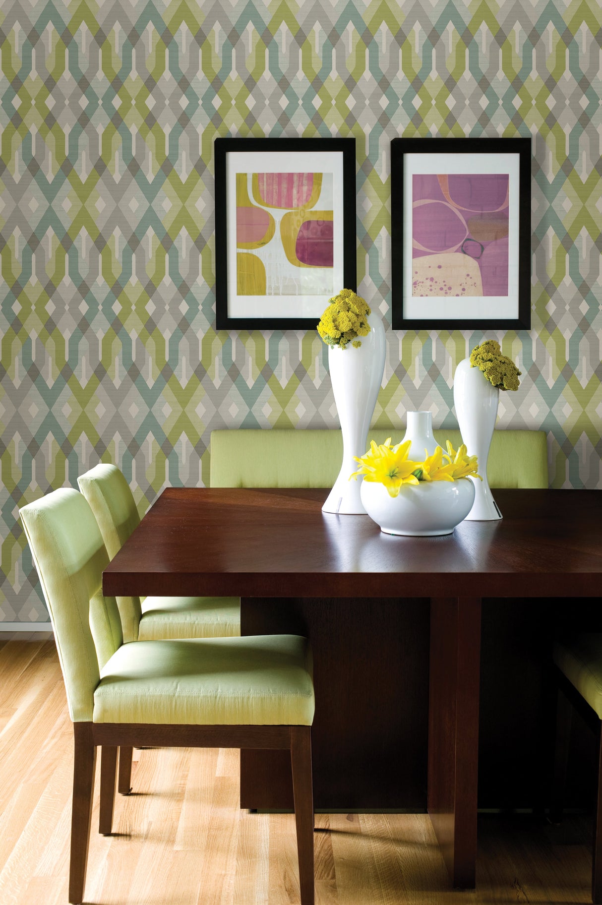 A-Street Prints 2656-004042 Harbour Green Lattice Wallpaper