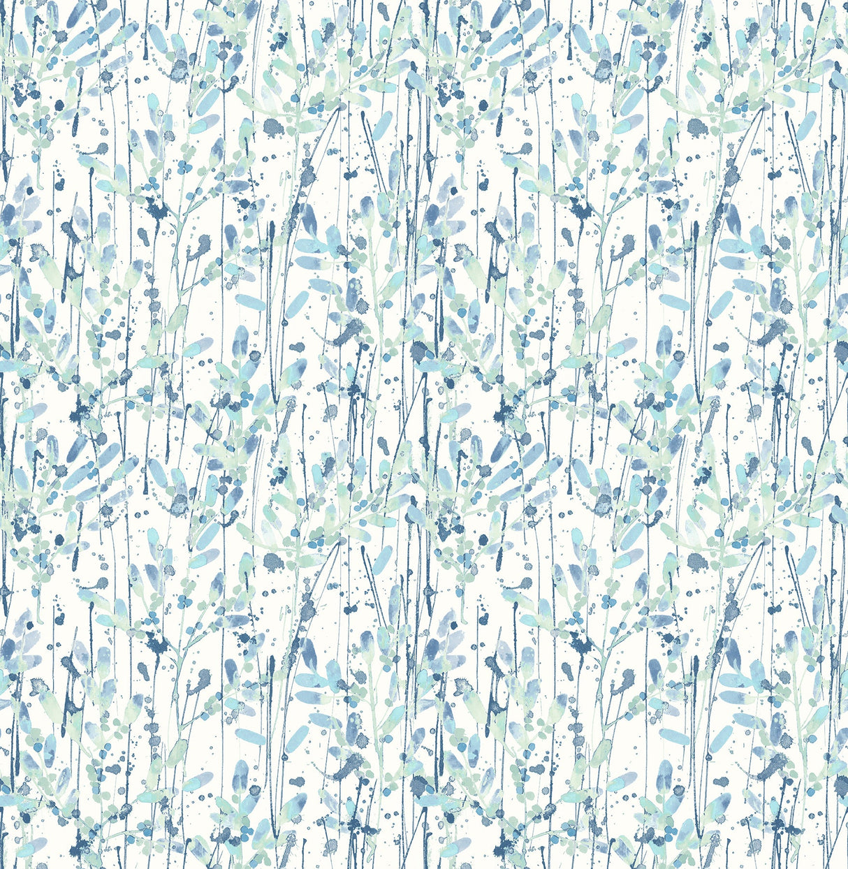 A-Street Prints 2656-004054 Willow Blue Leaves Wallpaper