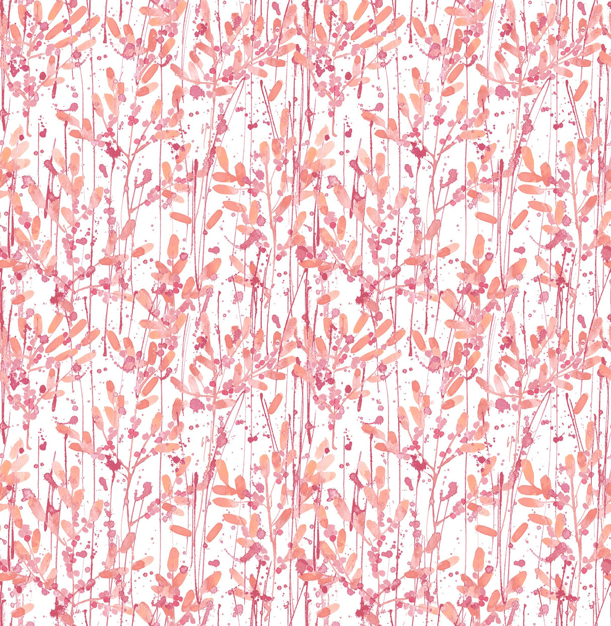 A-Street Prints 2656-004055 Willow Pink Leaves Wallpaper