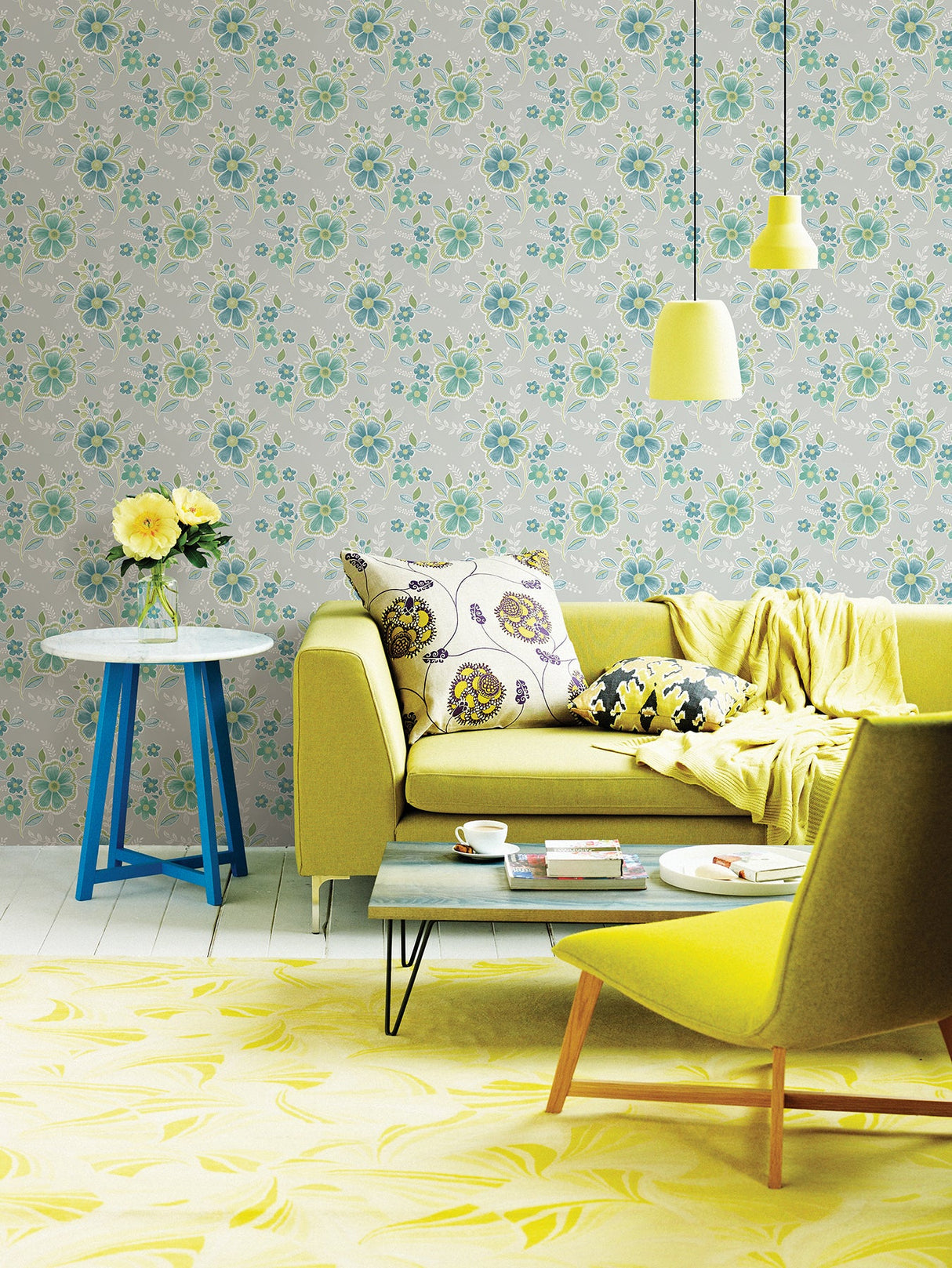 A-Street Prints 2657-22200 Chloe Green Floral Wallpaper