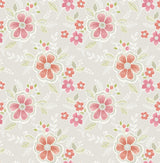 A-Street Prints 2657-22202 Chloe Peach Floral Wallpaper