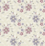 A-Street Prints 2657-22203 Chloe Purple Floral Wallpaper