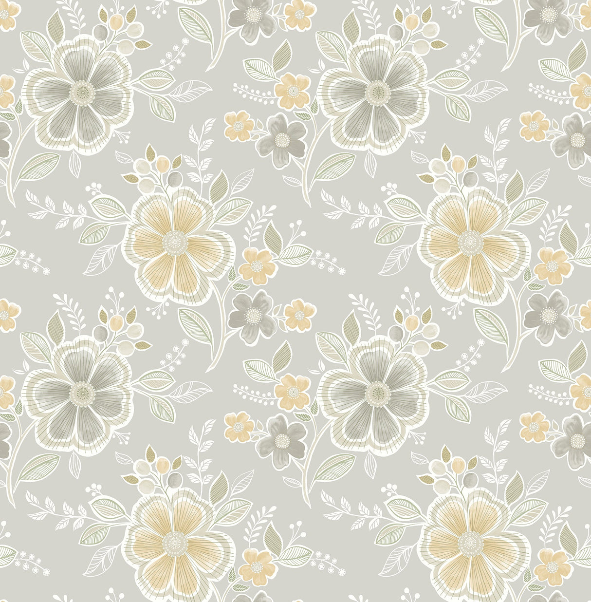 A-Street Prints 2657-22204 Chloe Honey Floral Wallpaper