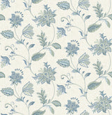 A-Street Prints 2657-22205 Georgette Denim Jacobean Wallpaper