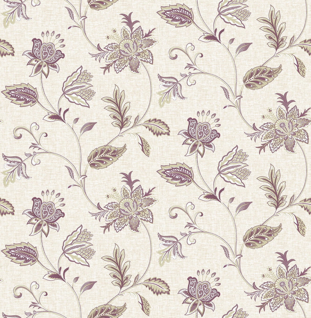 A-Street Prints 2657-22208 Georgette Burgundy Jacobean Wallpaper