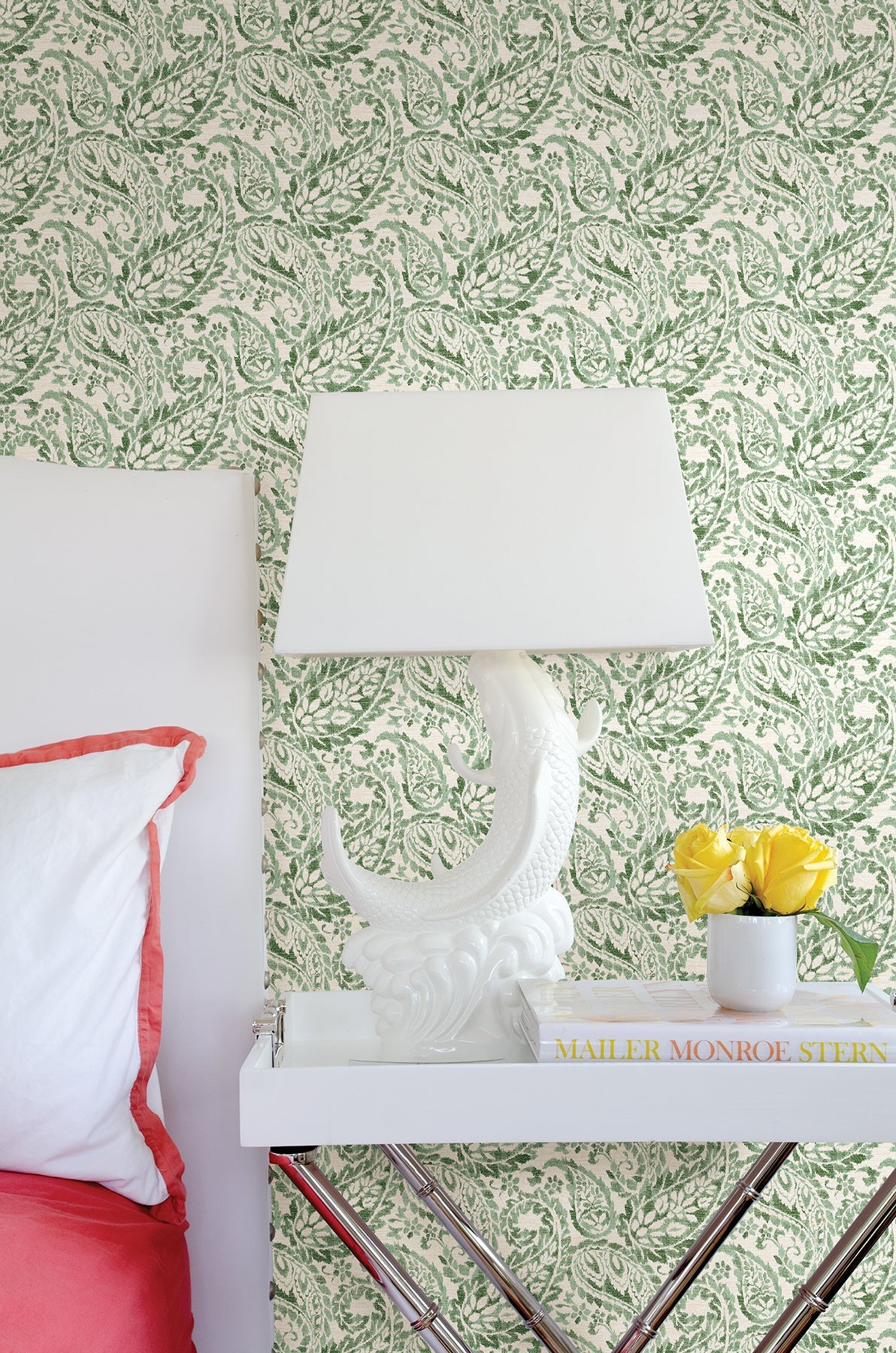 A-Street Prints 2657-22211 Adrian Green Paisley Wallpaper