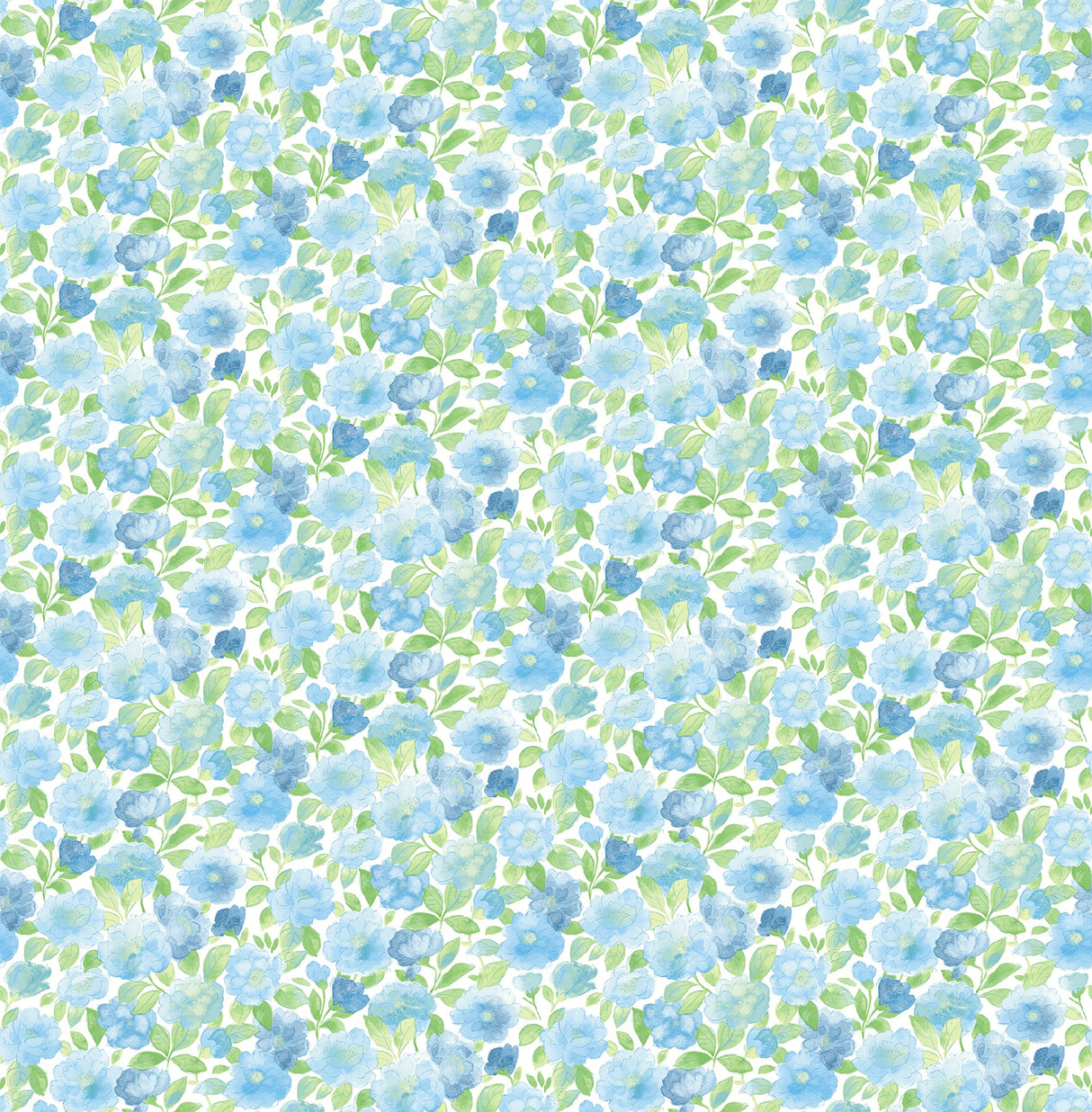 A-Street Prints 2657-22215 Elsie Sky Blue Floral Wallpaper