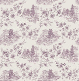 A-Street Prints 2657-22222 Laure Purple Toile Wallpaper