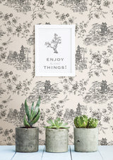 A-Street Prints 2657-22223 Laure Ink Toile Wallpaper