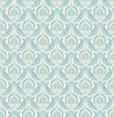 A-Street Prints 2657-22228 Lulu Green Damask Wallpaper