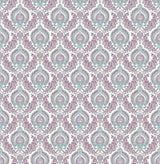 A-Street Prints 2657-22231 Lulu Plum Damask Wallpaper