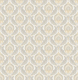 A-Street Prints 2657-22232 Lulu Honey Damask Wallpaper