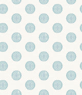 A-Street Prints 2657-22233 Lise Aquamarine Medallion Wallpaper